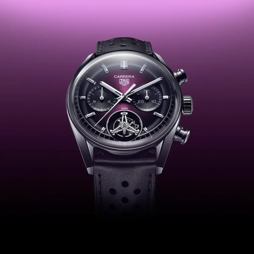 TAG Heuer Carrera Chronograph e Carrera Chronograph Tourbillon in tonalità viola