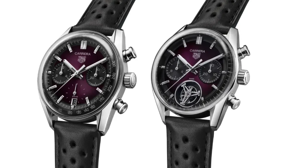 TAG Heuer Carrera Chronograph e Carrera Chronograph Tourbillon in tonalità viola