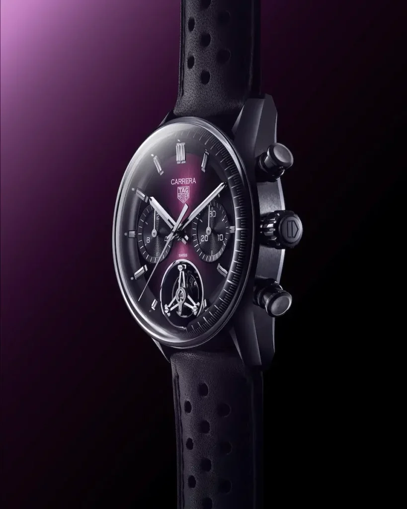 TAG Heuer Carrera Chronograph e Carrera Chronograph Tourbillon in tonalità viola