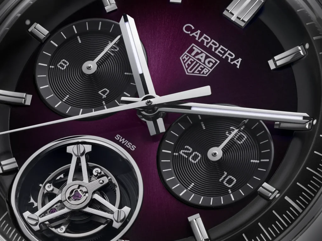 TAG Heuer Carrera Chronograph e Carrera Chronograph Tourbillon in tonalità viola