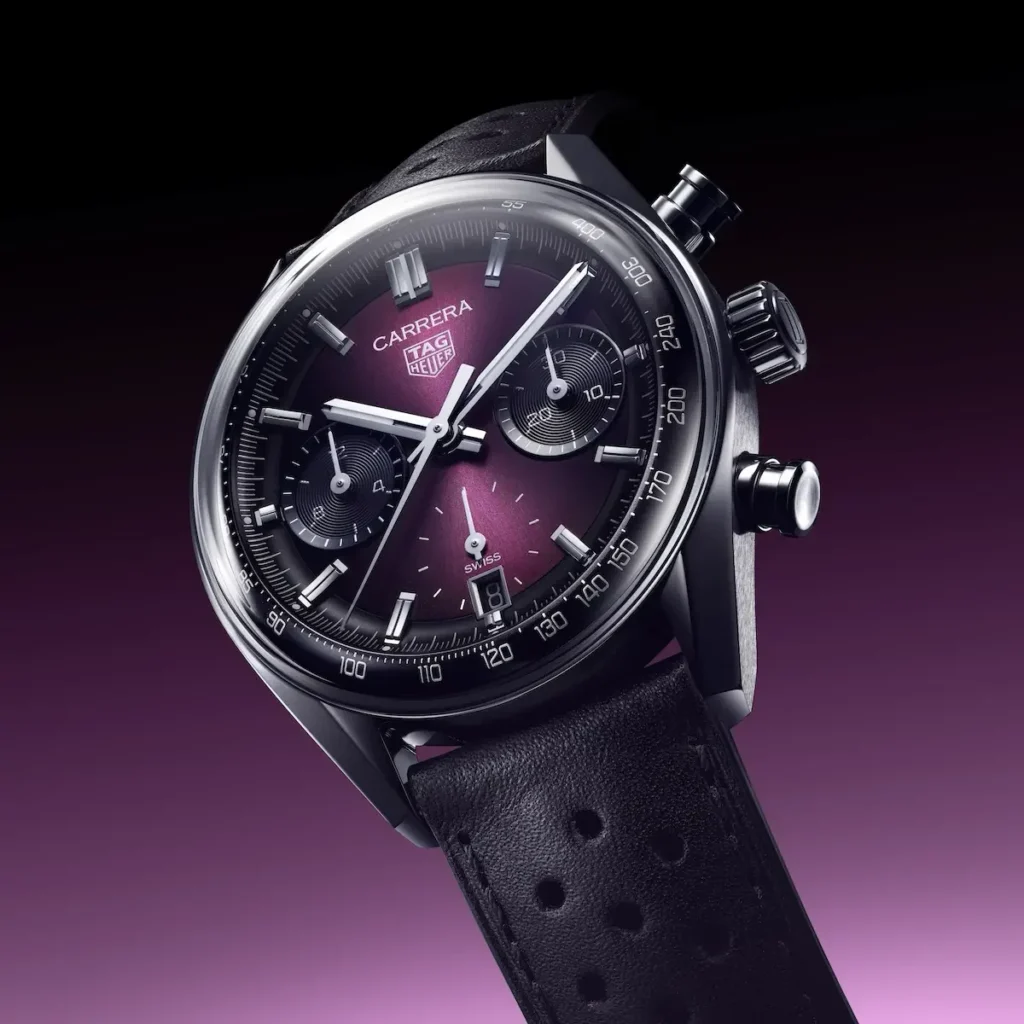 TAG Heuer Carrera Chronograph e Carrera Chronograph Tourbillon in tonalità viola